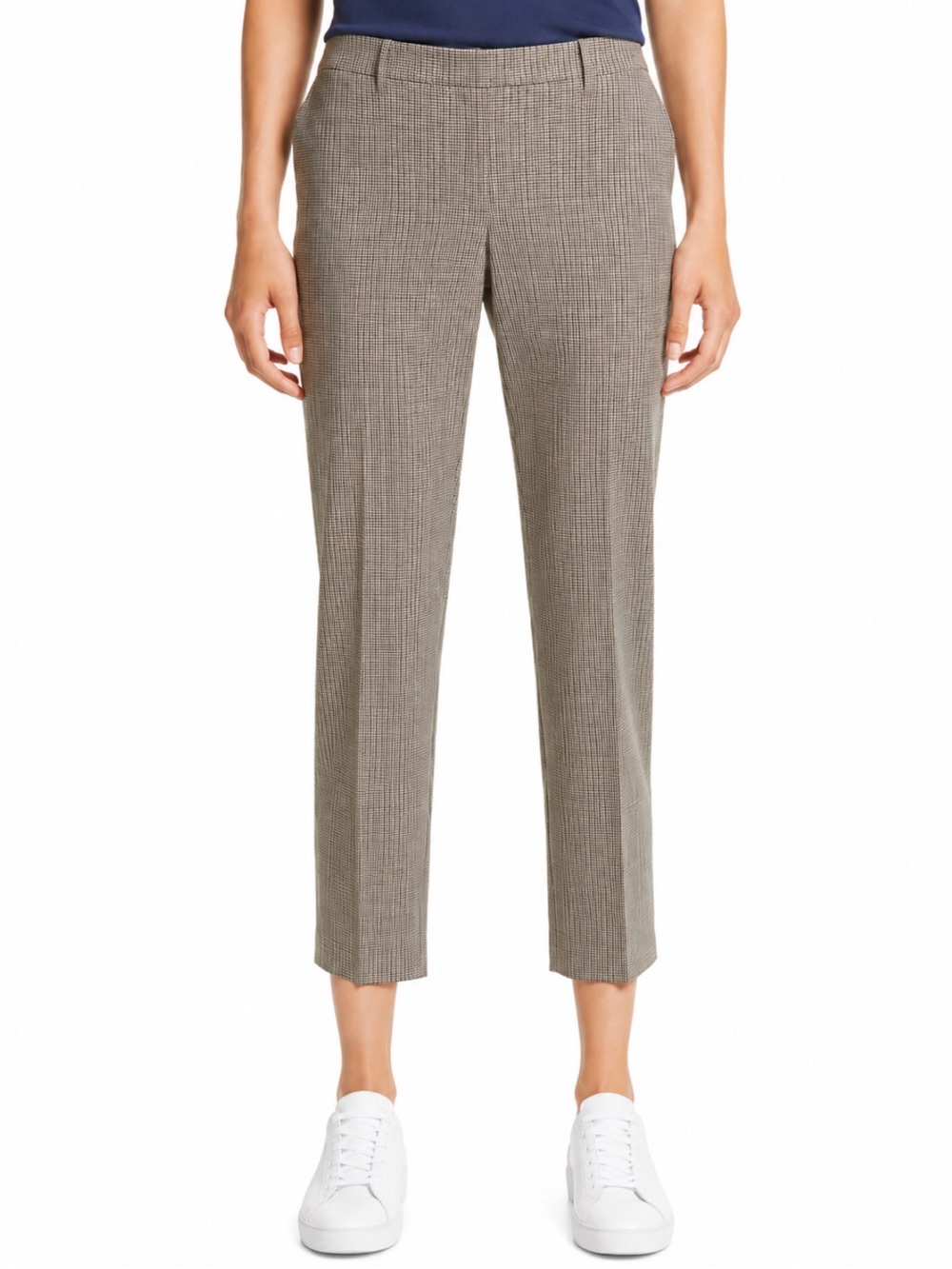 NWT! Theory Treeca 4 Hartford Wool Brown Multi Plaid Crop Pants Size 16